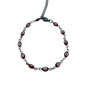 PULSERA EN ACERO QUIRURGICO OJOS ROJOS